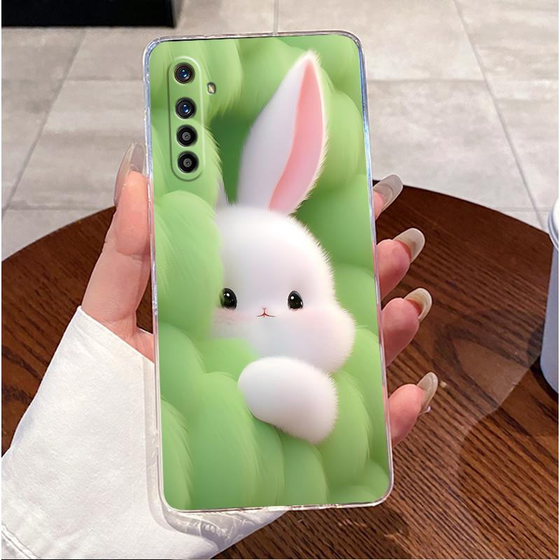 Чехол для Realme XT RMX1921 Чехол для Realme X2 Роскошный Милый Любовь Кролик Забавный Прозрачный Силиконовый Чехол для Телефона RMX1992 RMX1993 RMX1991