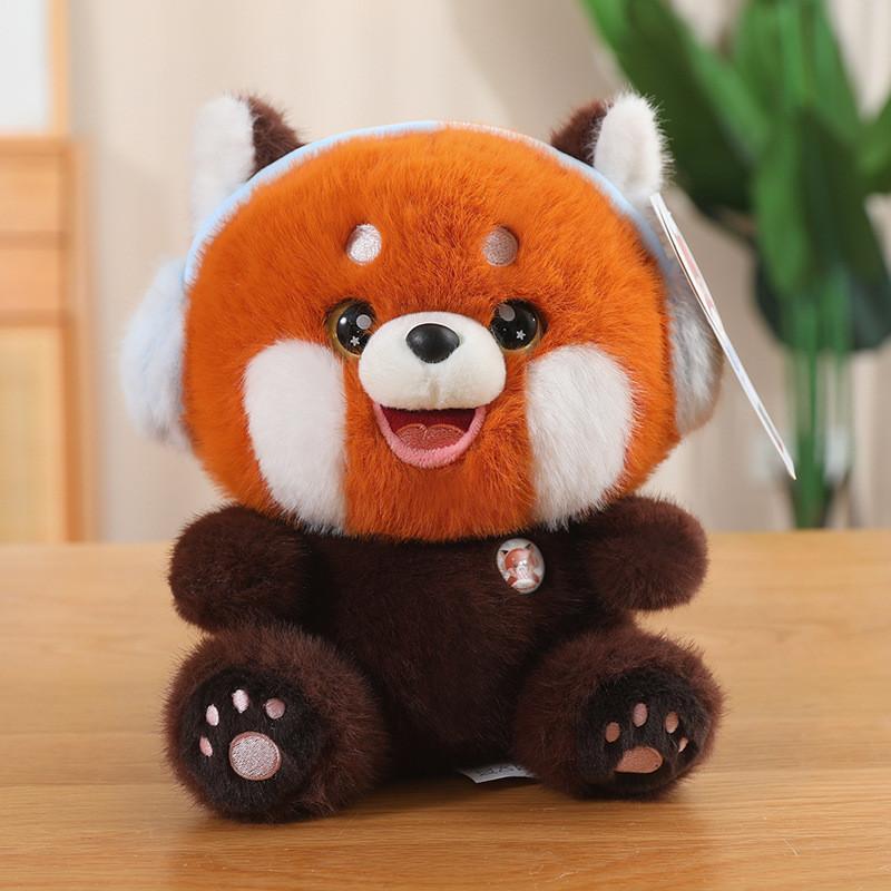 Soft Plush Playful Panda Raccoon Bunny Doll Cozy Stuffed Animal For Kids