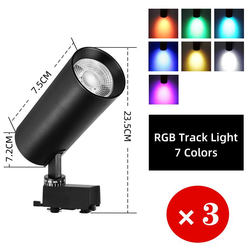 Canmeijia 1PC COB LED Track Light Rail Spotlight Ceiling Light 20W Lighting Fixture For Clothing Shop KTV Living Room Home