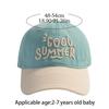 2-7 Years Adjustable Sun Hat Letter Embroidery Peaked Hat Summer Beach Cap  Boys Girls