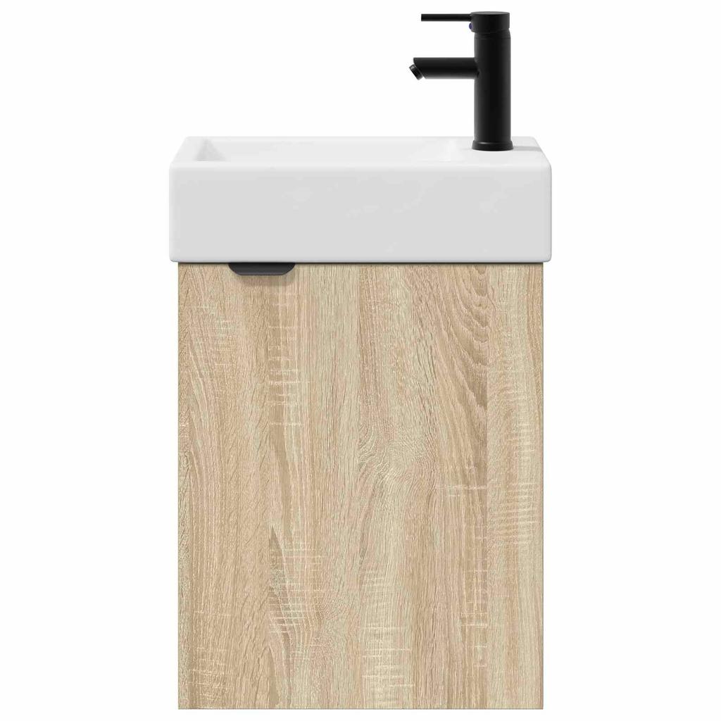 Bathroom Vanity Cabinet with Faucet Sonoma Oak