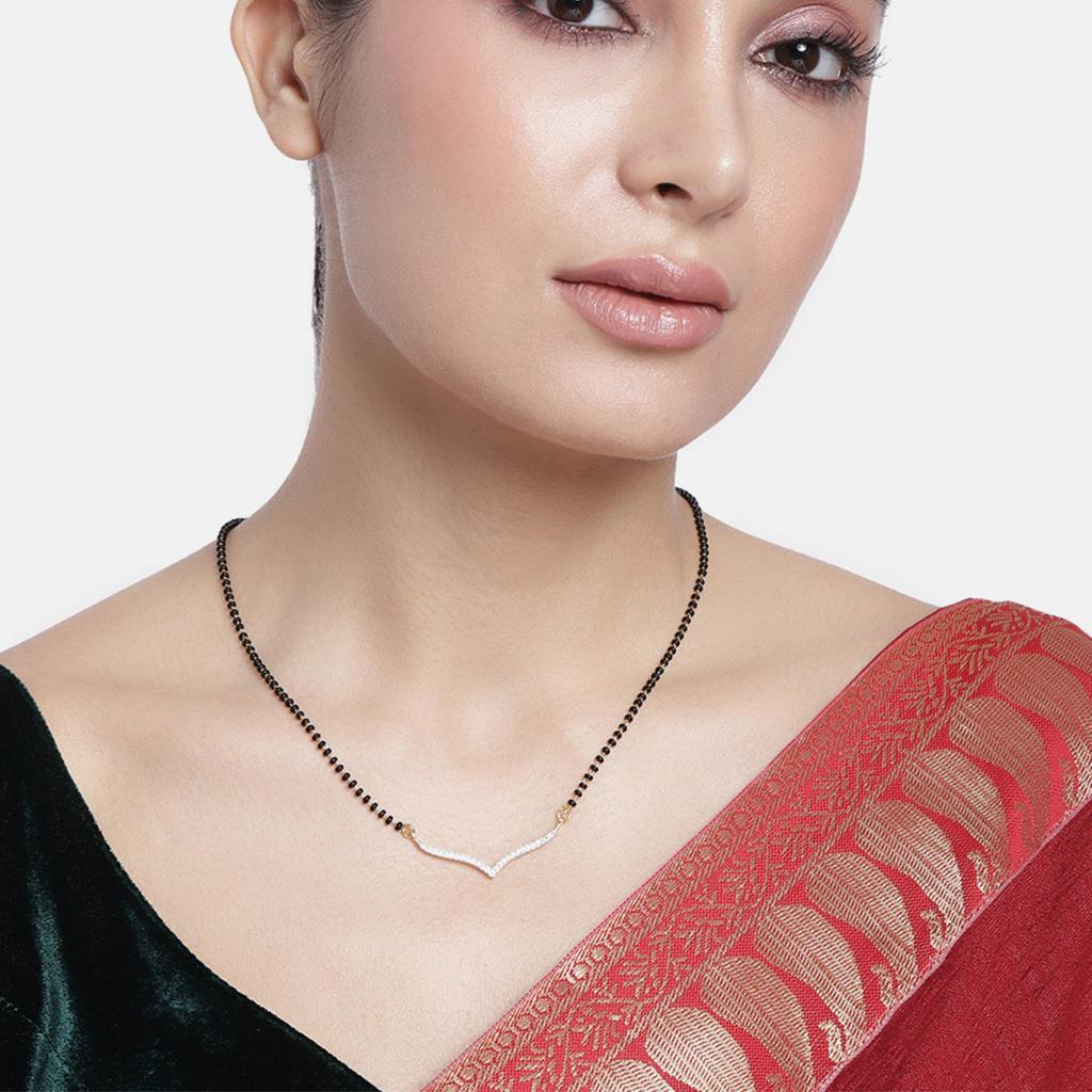 Abdesigns Diamond Mangalsutra, Gold Plated Indian Mangalsutra, Bollywood Actress Mangalsutra, American Diamond Mangalsutra