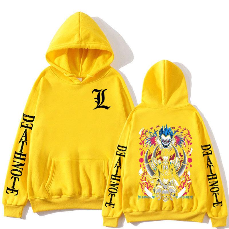 Death Note Аниме-пуловер Ryuk And Light Printed Hooded Men Women Hoodies Plus Size Sweatshirt Harajuku Unisex Streetwear