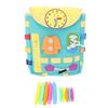 Toddler Backpack with Learning Activity Buckles Sensory Backpack Shoelace Tying Zipper with Stretch