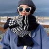 Autumn/Winter Korean Houndstooth Knit Snood: Thick Warm Versatile Scarf/Shawl