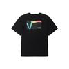 Vans Свободная футболка с коротким рукавом и круглым вырезом Rainbow Fun Logo, топы унисекс, черный VN0A5H84BLK