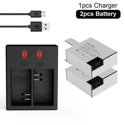 Аккумулятор SJ4000 PG900 + зарядное устройство со светодиодной подсветкой USB для аккумуляторов SJCAM SJ5000 SJ6000 SJ8000 M10 EVEN 4K H8 H9 GIT-LB101