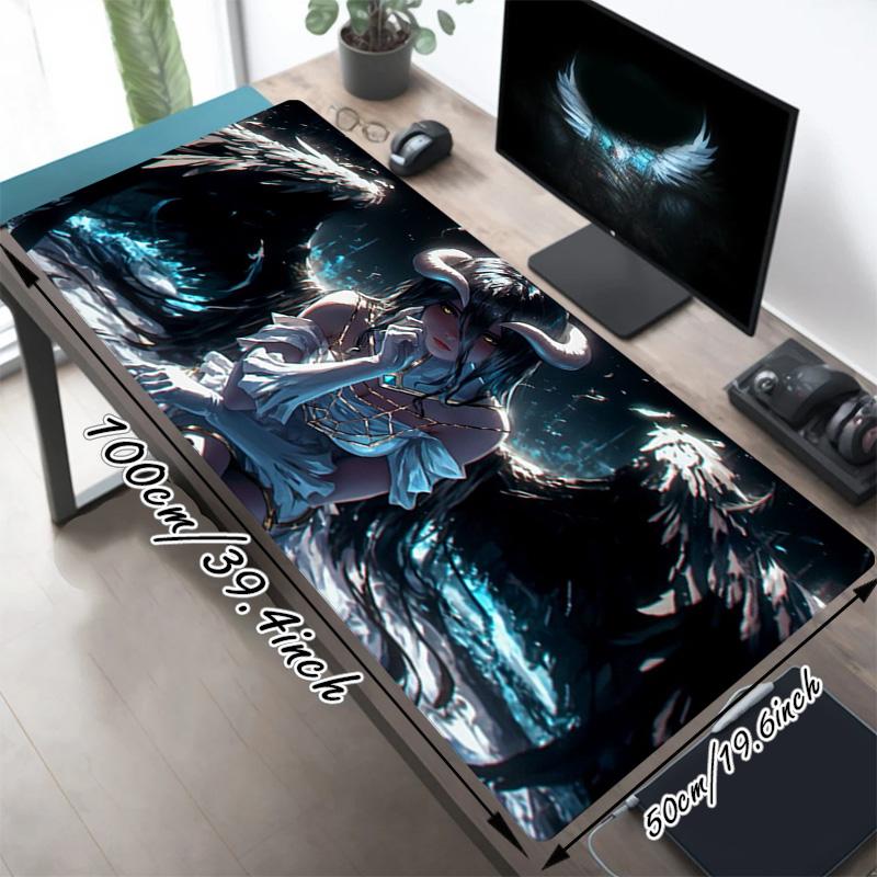 Игровой коврик для мыши Dark Wings XL Нескользящая резиновая основа Прошитый край Водонепроницаемый коврик для стола для ПК Ноутбука Игрока Офиса Компьютерные Аксессуары C929310