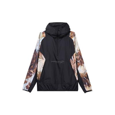 Nike Повседневная спортивная рубашка с капюшоном X Nocta для фитнеса с длинными рукавами, топы унисекс, черный, коричневый в стиле барокко FJ3010-010