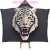 Tiger Face Wearable Hooded Blanket, Ultra Soft Arctic Velvet Cape Cloak Unisex - Cozy Wearable Blanket