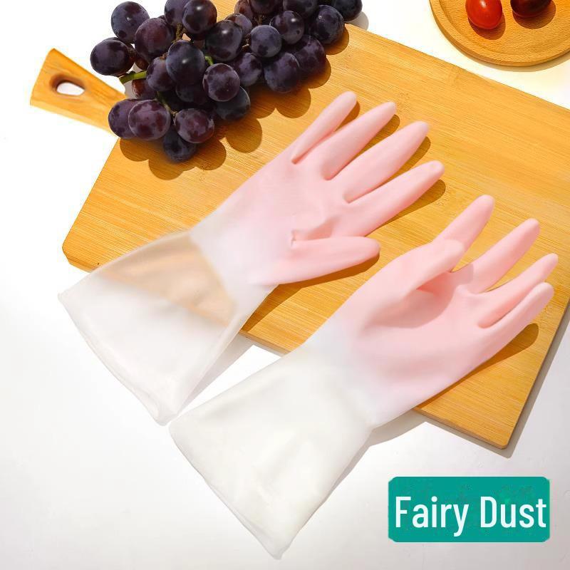 Women's Waterproof Winter Dishwashing Gloves: Durable, Velvet-Lined Rubber for Kitchen, Laundry, and Housework