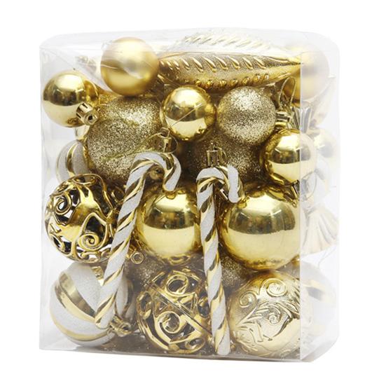 36/40/50 шт. набор рождественских шаров, красочные небьющиеся декоративные безделушки для рождественской елки, праздничные подвесные украшения со шнуром для домашнего магазина, витрины