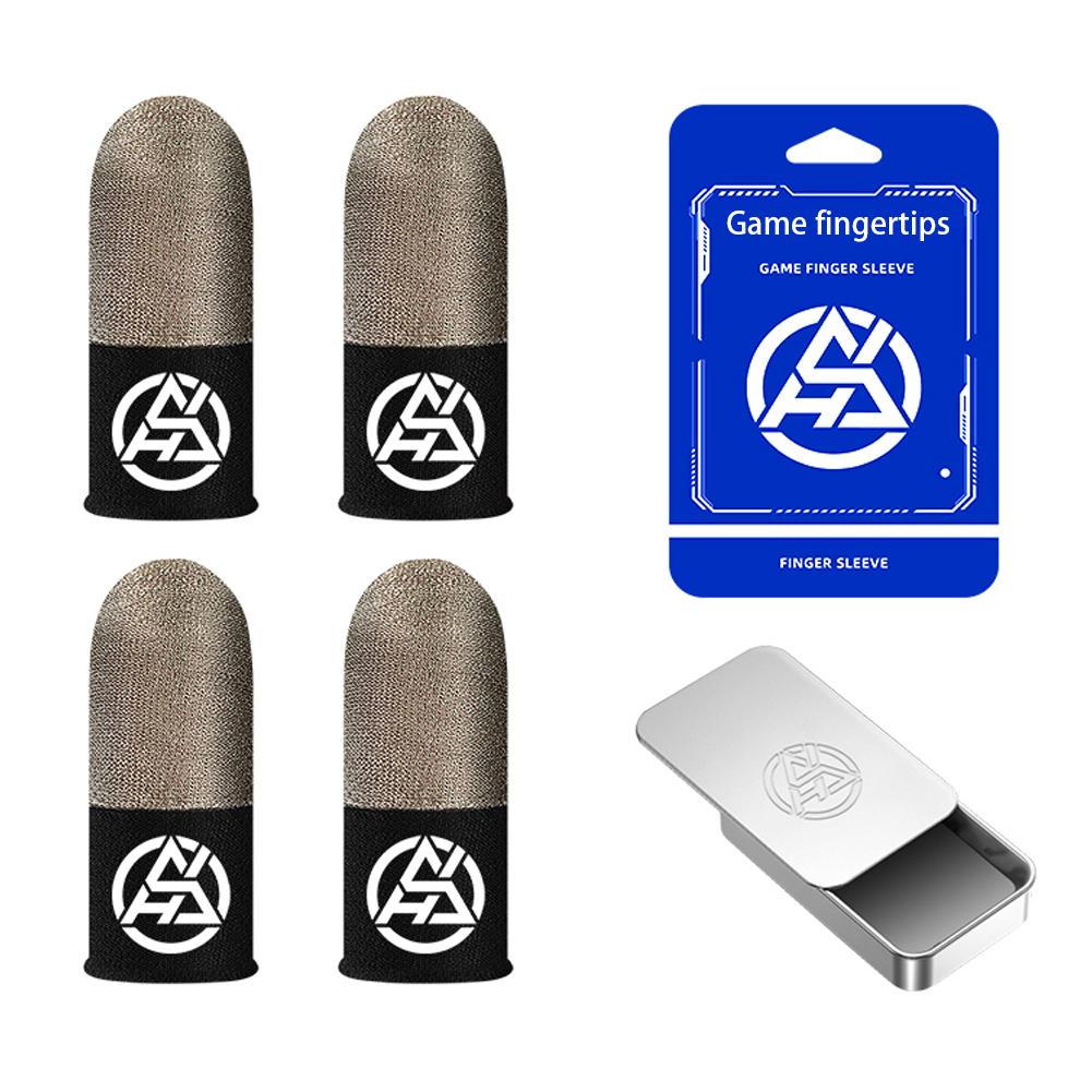 1/2 Pair Luminous Fingertips Breathable Game Finger Sleeve Finger Cots Cover Touch Screen Thumb Gloves for PUBG Mobile Gaming