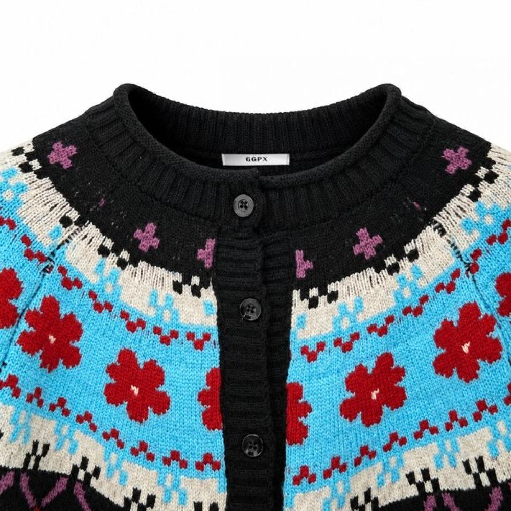 Ggpx New York Flower Knit Cardigan Gq9kg002f