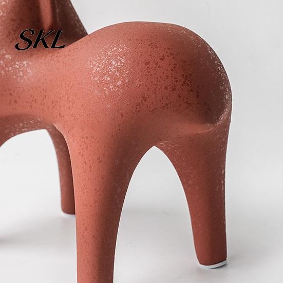 Modern Style Horse Figurine Ceramic Abstract Figurine, Statue for Home Office Contemporary Animal Decor Decor, Artistic Sculpture Ornament Living Room