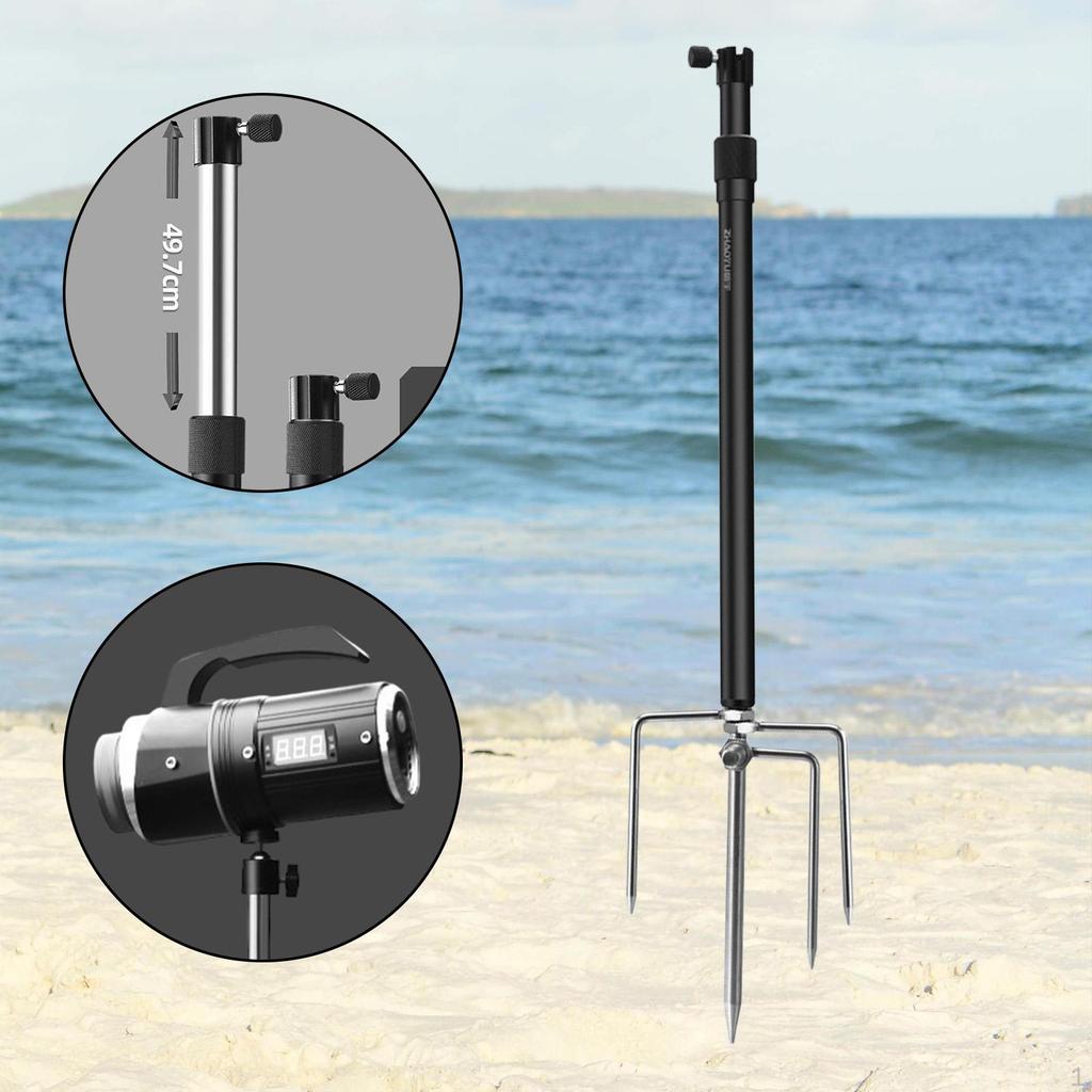 Camping Lantern Stand Easy To Use Bracket for Fishing Hiking Outside Silver
