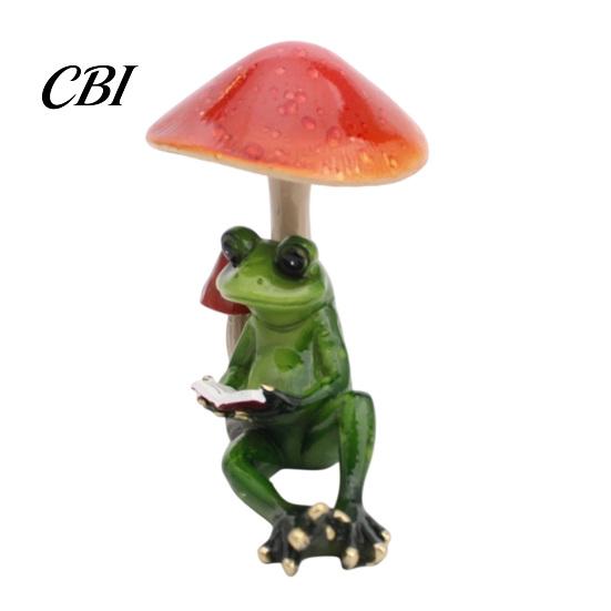 Creative Bathroom Crafts Drunk Frog on The Toilet Decor, Funny Sculpture Tabletop Office Desk Accessories Cute Resin Desktop Ornament for Home