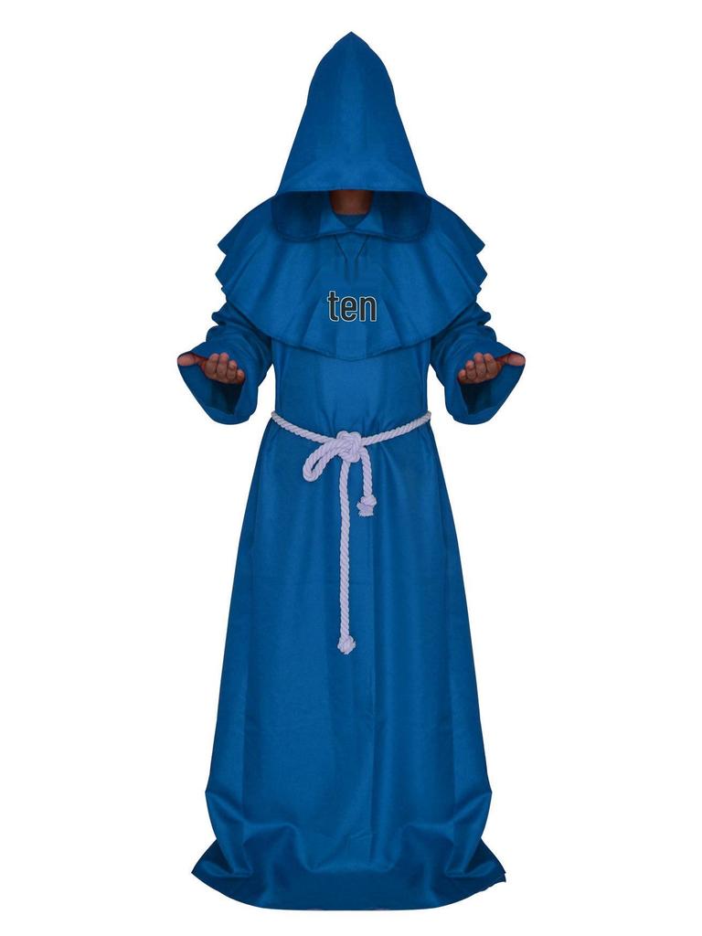 Medieval Monk & Wizard Costume - Halloween Grim Reaper Robe for Cosplay & Role-Playing