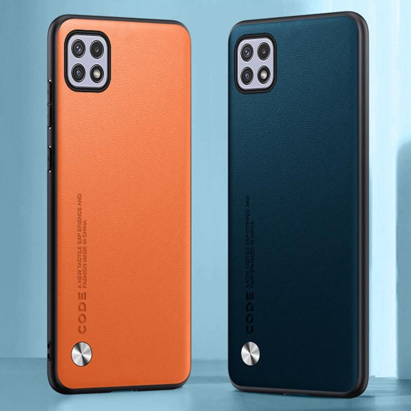 Роскошный чехол из искусственной кожи для Samsung Galaxy A22 5G, задняя крышка, матовый силиконовый противоударный защитный чехол для телефона Samsung A22 5G