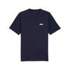 Solid Color Logo Comfortable Soft Breathable Short Sleeve T-Shirt Men Tops Navy-Blue 690229-06