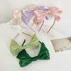 1Pcs Hair Accessories Spring/Summer Girl Glossy Bow Bezel Headband Solid Color Hair Band For Women