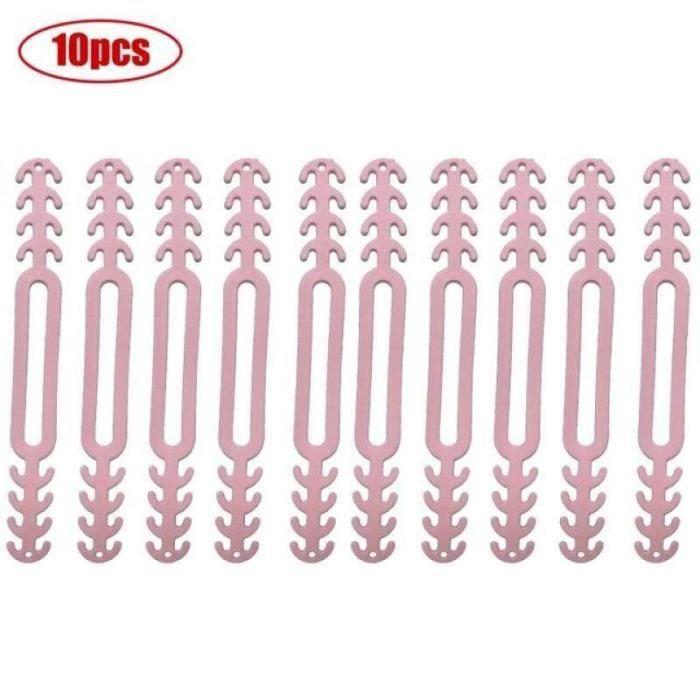 Mask Holder - YWEI - HA10687 - Non-slip Silicone - Adjustable - 10 Pieces Pink
