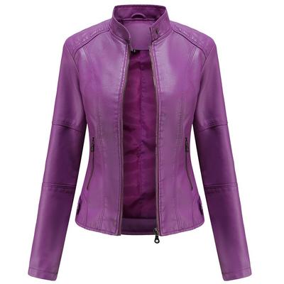 Женская байкерская куртка из искусственной кожи из искусственной кожи, мотоциклетная повседневная тонкая куртка на молнии, укороченная верхняя одежда Racer Moto Bomber, большие размеры S-4XL, модная новинка большого размера