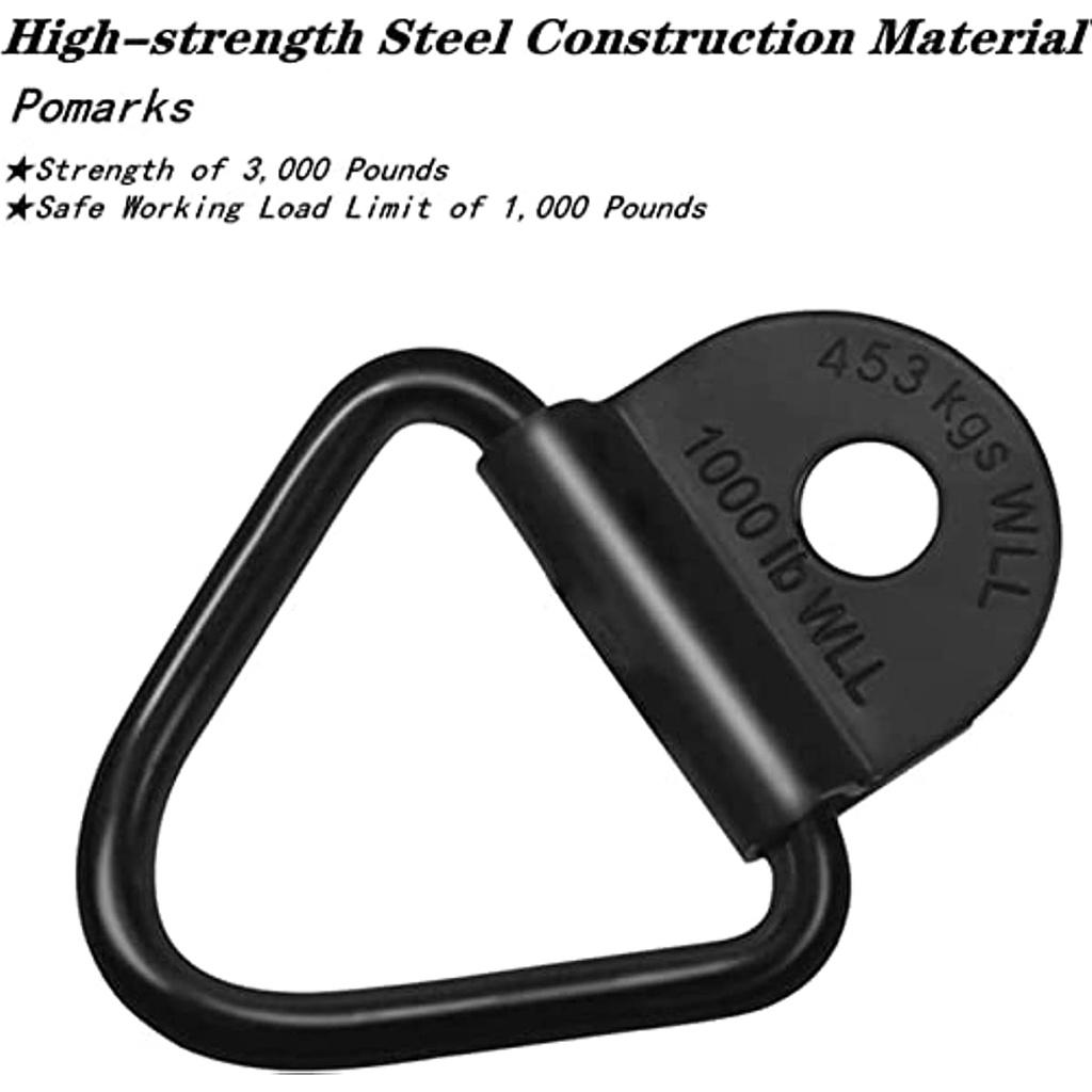 4 шт. якоря для крепления грузового V-образного кольца диаметром 2 дюйма, черные стальные болты для крепления V-образного кольца прицепа, замена для пикапов, прицепов, прицепов, грузовых автомобилей, склада