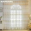 1 шт. NAPEARL Европейский стиль роскошная трехмерная вышивка прозрачный тюль занавеска для гостиной спальни украшение окна домашний декор