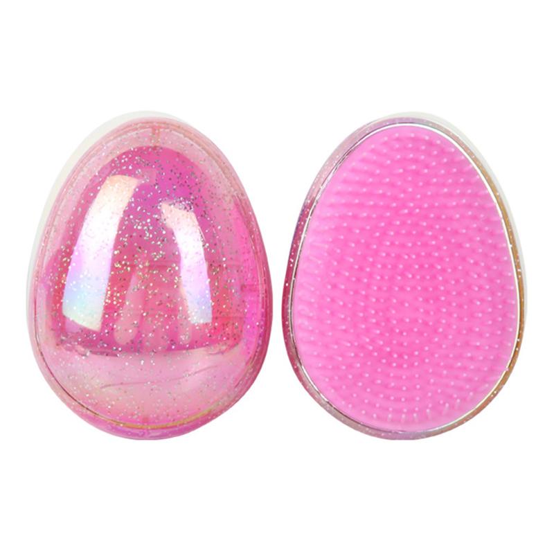 1 шт. Мини-щетка для волос в форме яйца, круглая мягкая расческа для распутывания волос, расческа для укладки волос, парикмахерская расческа