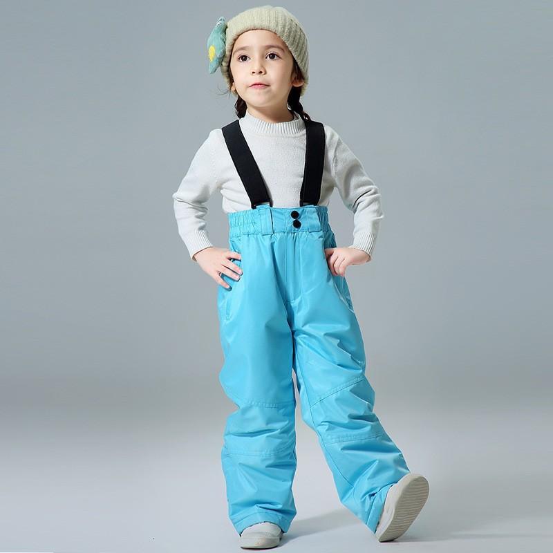 Kids Ski Pants Waterproof Windproof Thermal Insulated Snowsuit Boys Girls Outdoor Winter Sports