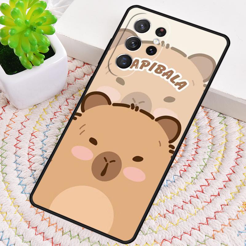 Милый Мультяшный Капибара Чехол для Телефона для Samsung Galaxy note 10 pro S26 Ultra S23 S24 FE S25 S21 S22 PLUS Ударопрочный Чехол
