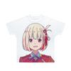 Anime Series by Chisaku Ani Art Clear Full Graphic XS Size "Lycoris Recoil" Nishikigi, Label, T-shirt, Unisex,