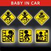 Светоотражающие наклейки на автомобиль для наклейки Baby+in+car, мультяшные наклейки на кузов автомобиля, окна и заднее стекло для младенцев в машине