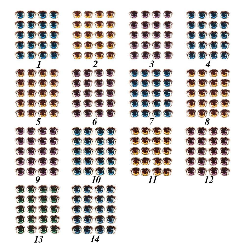 Игрушки Сделай сам Аксессуары для кукол Наклейки для лица с органами Мультяшные наклейки для глаз Глиняные наклейки Любовь Милая наклейка