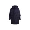 Solid Color Mid-Length Casual Hooded Down Jacket Women Outerwear Blue GE9970