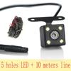 5 Pin HD Car Rear View Camera Reverse 4LED Night Vision Video Camera Wide Angle 170 Degree Parking Camera