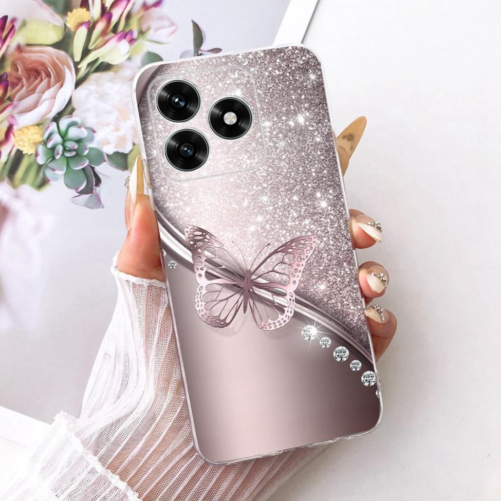 Case For Honor X5C Plus Cover Transparent Luxury Cute Cat Fashion Butterfly Cool Painted Casing For Honor X5cPlus