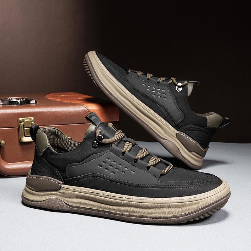Мужские кроссовки из натуральной кожи, нескользящая мужская спортивная обувь, удобная мужская обувь для отдыха на открытом воздухе, новая модная обувь для треккинга, кроссовки