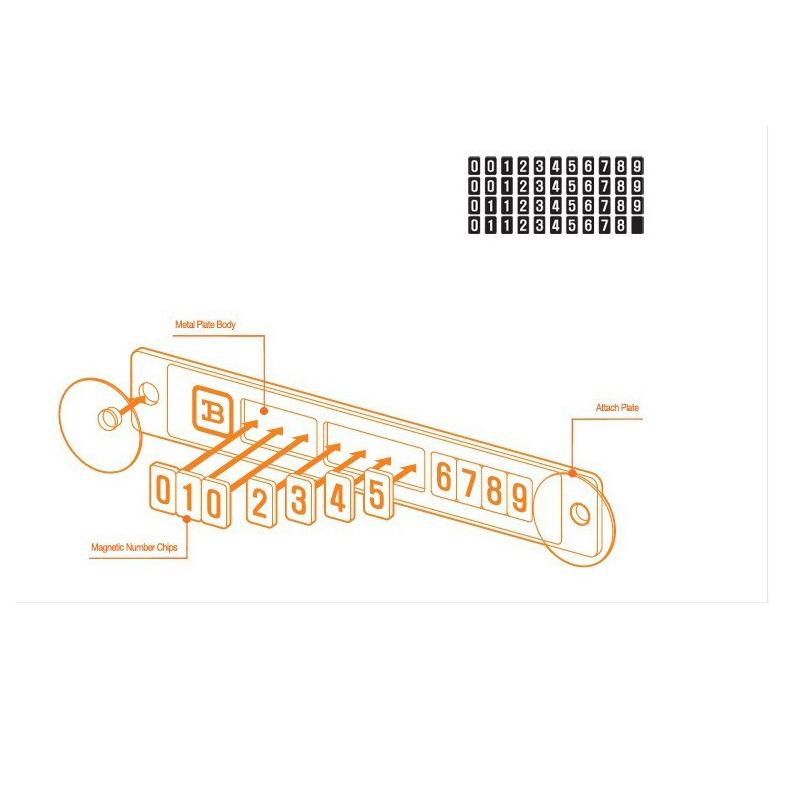 Car Styling Luminous Temporary Parking Card Phone Number Card Plate Car Sticker