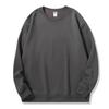 Unisex Fleece-Lined Crew Neck Sweatshirt - Solid Color, Loose Fit, Long Sleeve Base Layer for Autumn & Spring