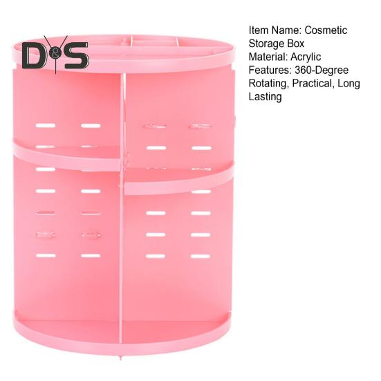Органайзер для косметики, ящик для хранения, большая вместимость, многоцелевой, прозрачный, вращающийся на 360 градусов, органайзер для косметики, косметический дисплей