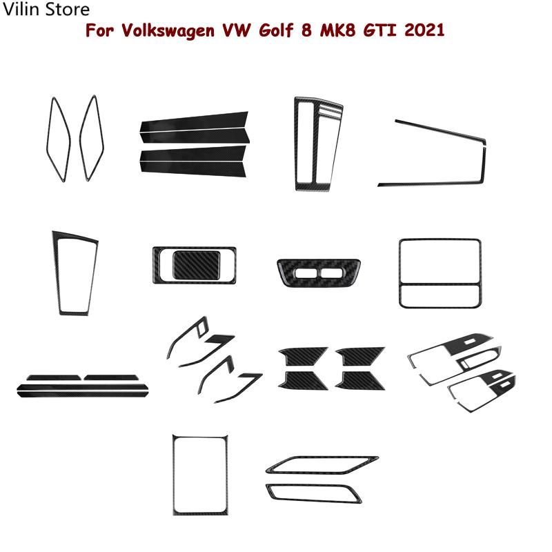 Для Volkswagen VW Golf 8 MK8 GTI автомобильный порог поднимающаяся оконная панель подождите автомобильные аксессуары интерьер из углеродного волокна