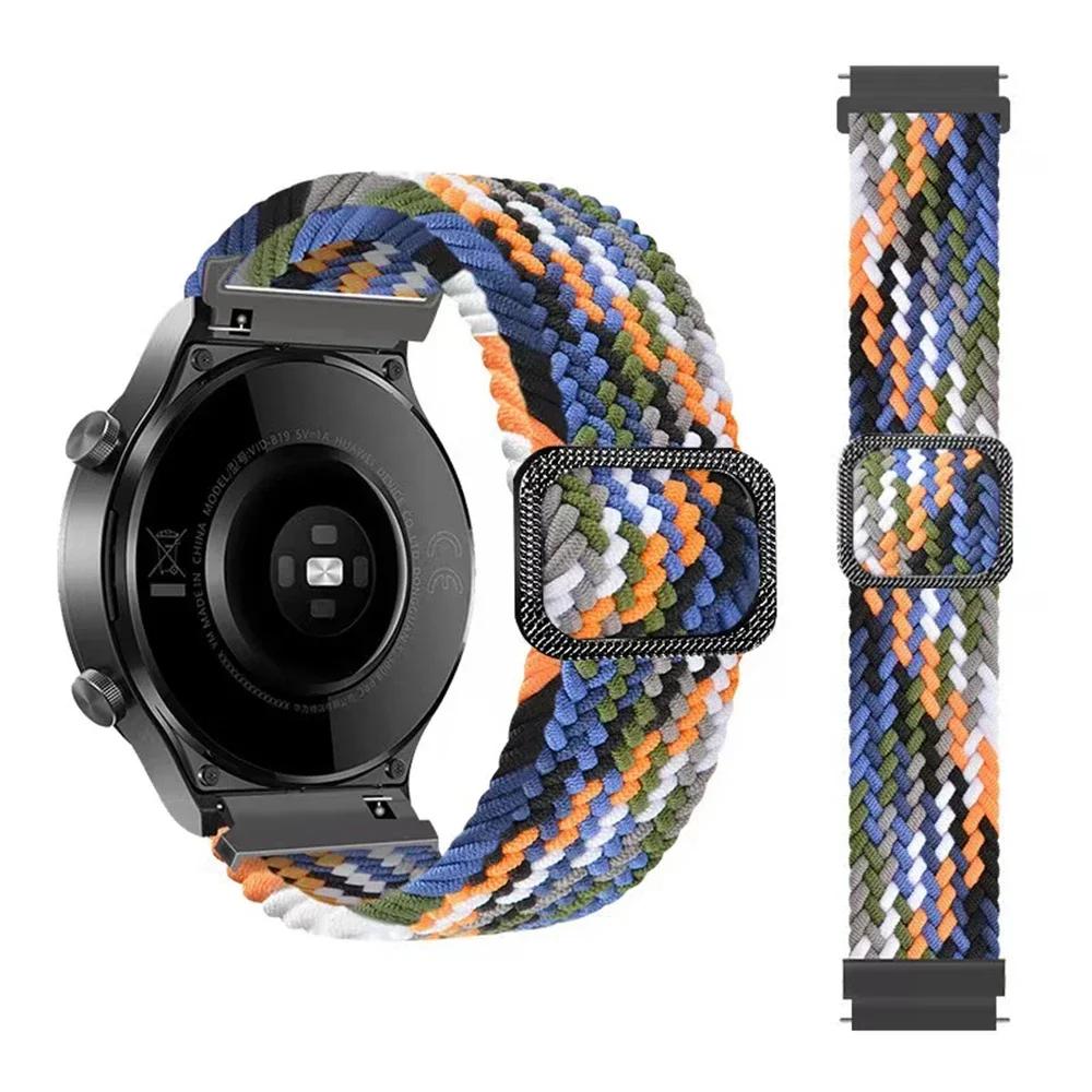Плетеный ремешок 20 мм 22 мм для HUAWEI WATCH GT 5 Pro 46 мм, ремешок-петля GT5 GT 4 3 42 мм, HONOR Magic Watch 4 GS Pro ES, нейлоновый браслет