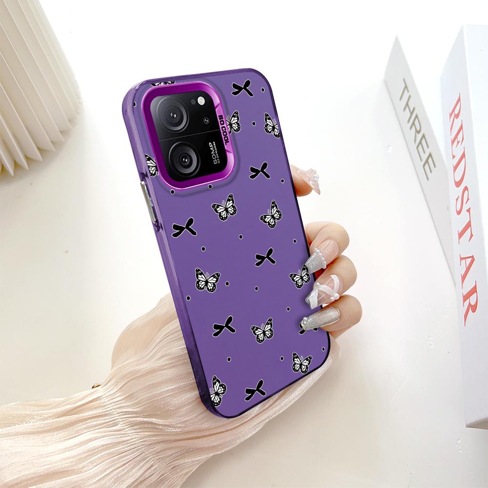 Окрашенный узор, цветной серебристый, двухсторонний, жесткий, противоударный чехол для телефона Xiaomi Redmi Poco