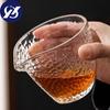 Hammer Pattern Heat Resistant Glass Tea Pitcher Dispenser Creative Transparent Teacup Kung Fu Chahai Water Cup Home Drinkware