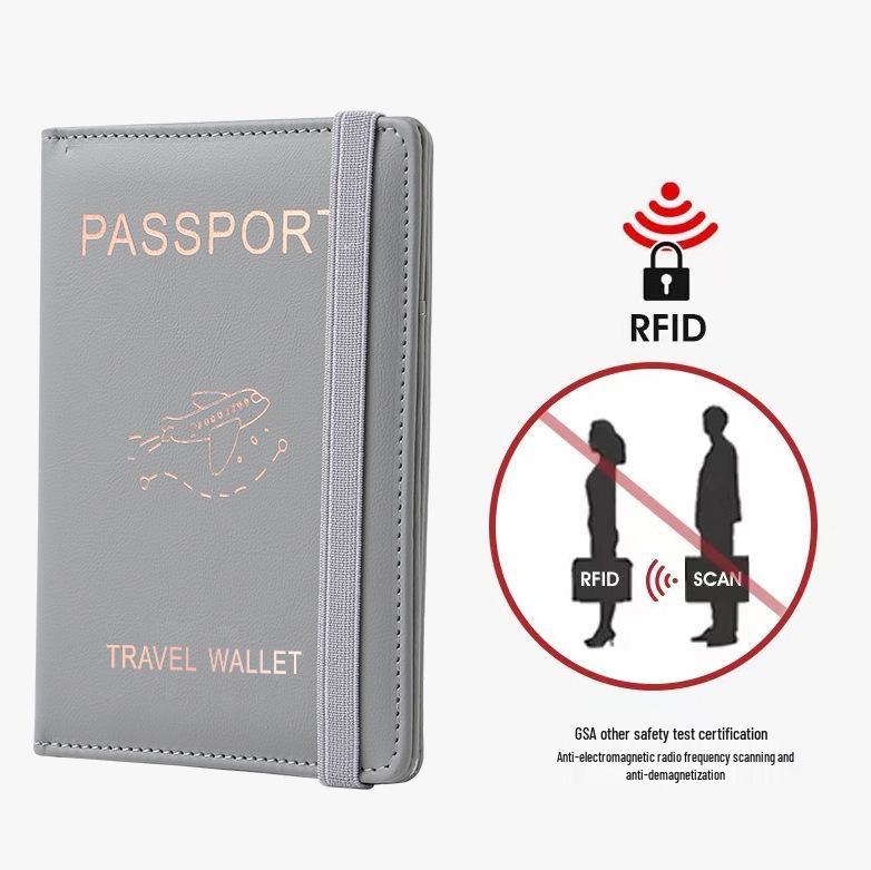 RFID Anti-Theft Cross-Border Travel Passport Wallet Organizer with Multi-Card Slots