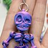 Skeleton Man Keychain Pendant 3D Printed Lightweight Jointed Key Holder Portable Car Key Toy Bag Accessory