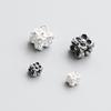 S925 Sterling Silver Geometric Flower Spacer Beads for DIY Beaded Bracelets