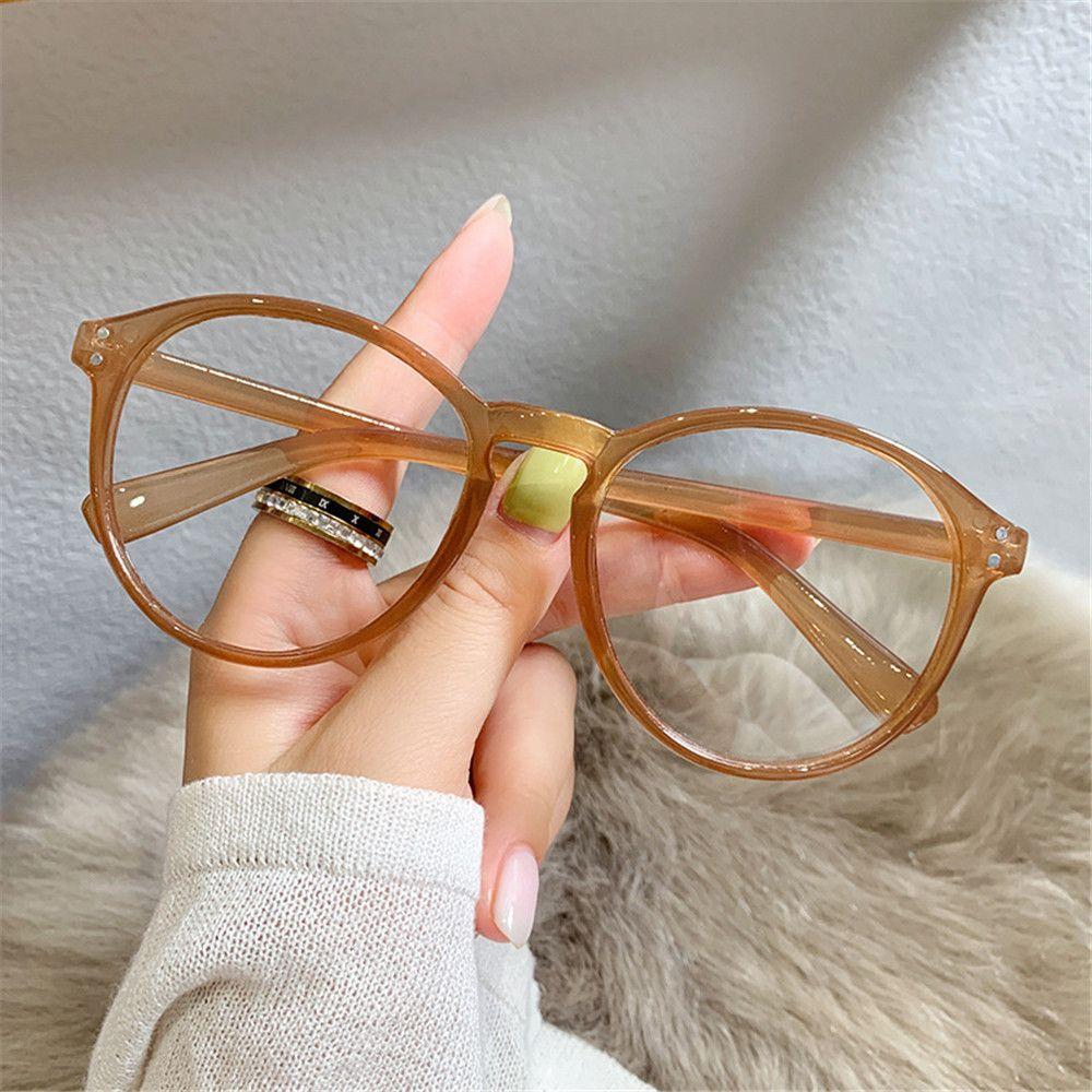 -1.0~-4.0 Unisex Uv Protection Brown/Black/Leopard Print Myopia Glasses Flat Mirror Eyewear Anti Blue Light Eyeglasses